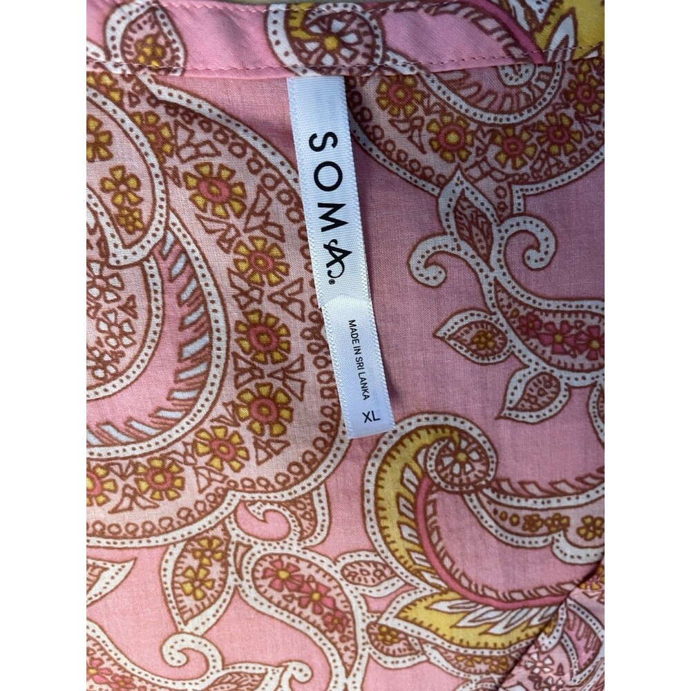 SOMA Women’s Cotton Voile Long Sleeve Pajama Set Size XL - Picture 8 of 13